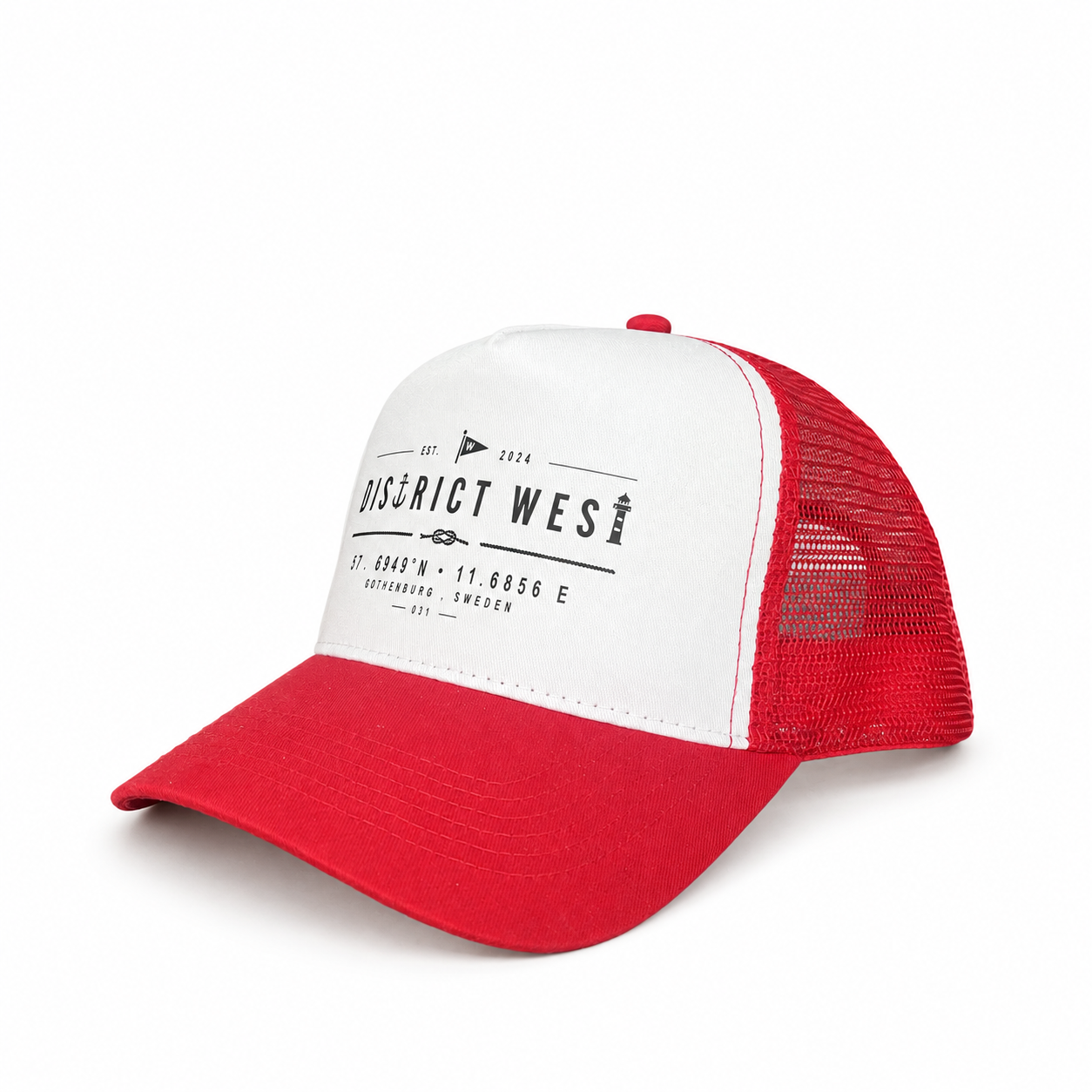 District West Trucker Cap Red / White