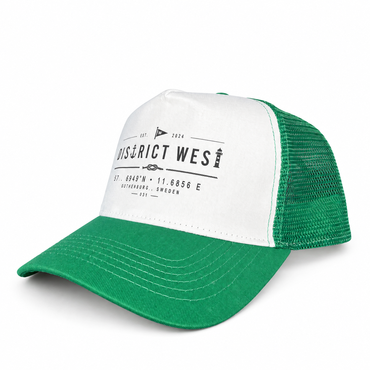 District West Trucker Cap Green / White